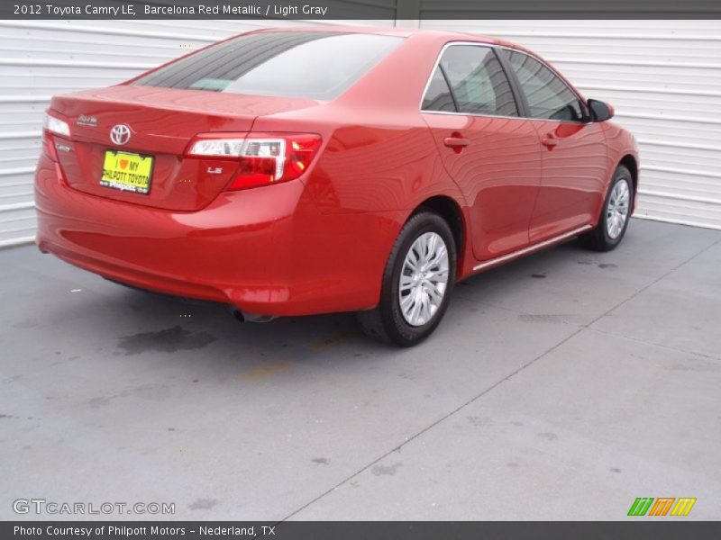 Barcelona Red Metallic / Light Gray 2012 Toyota Camry LE