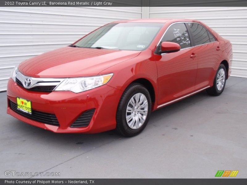 Barcelona Red Metallic / Light Gray 2012 Toyota Camry LE