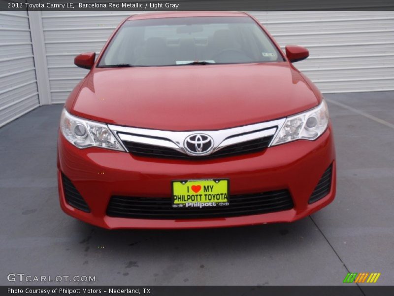 Barcelona Red Metallic / Light Gray 2012 Toyota Camry LE