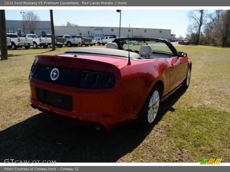 Red Candy Metallic / Stone 2013 Ford Mustang V6 Premium Convertible