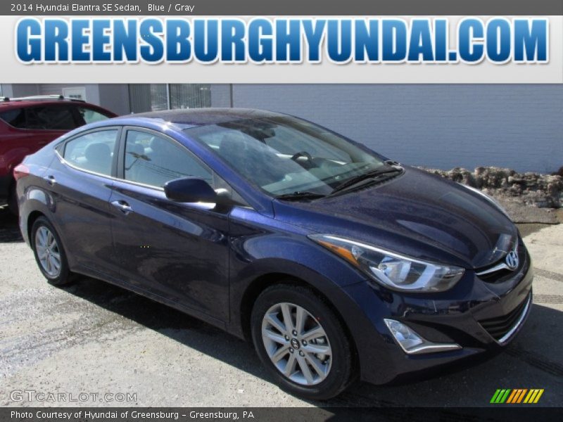 Blue / Gray 2014 Hyundai Elantra SE Sedan