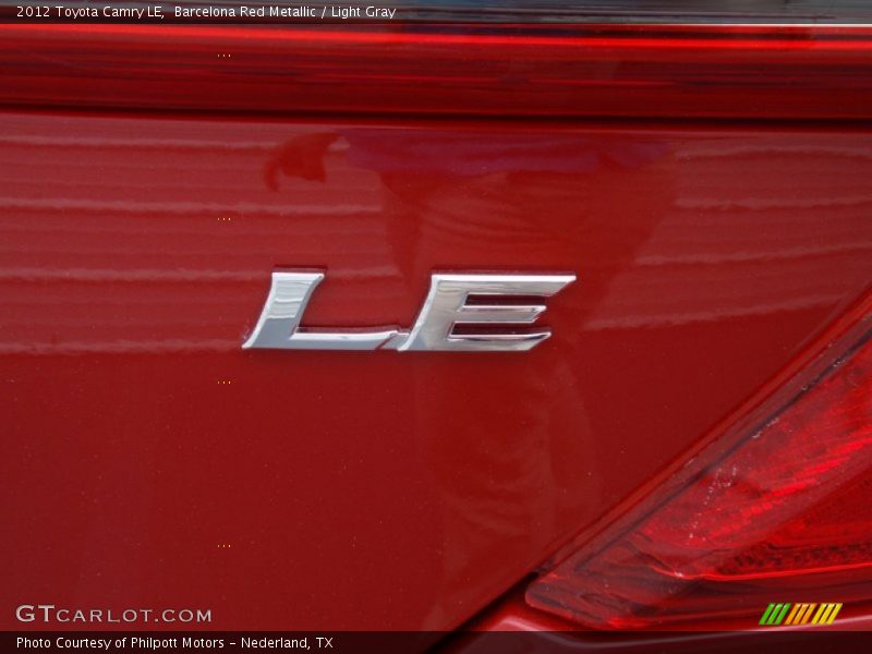 Barcelona Red Metallic / Light Gray 2012 Toyota Camry LE