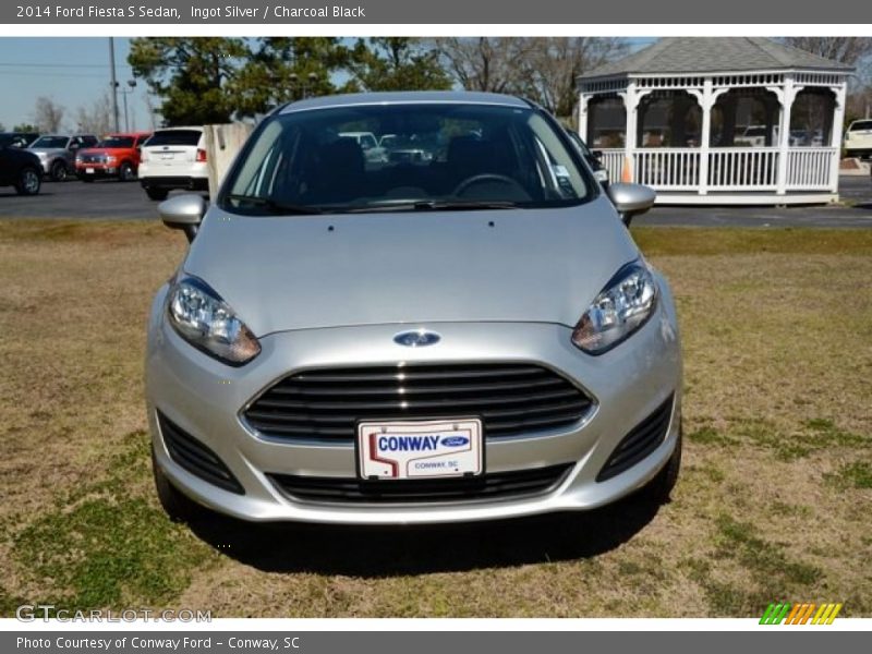 Ingot Silver / Charcoal Black 2014 Ford Fiesta S Sedan
