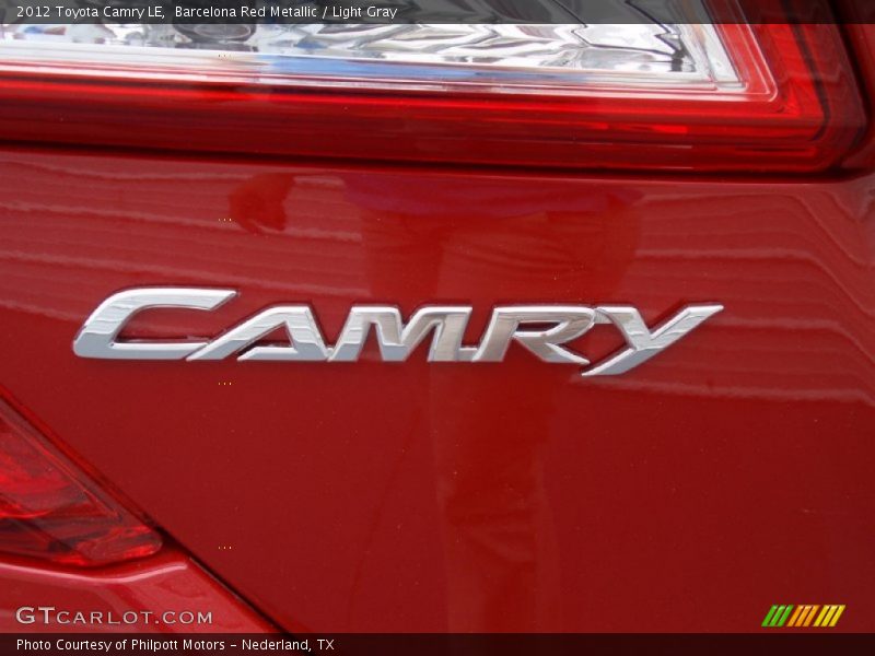 Barcelona Red Metallic / Light Gray 2012 Toyota Camry LE