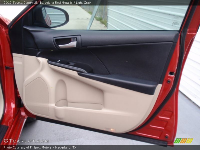 Barcelona Red Metallic / Light Gray 2012 Toyota Camry LE