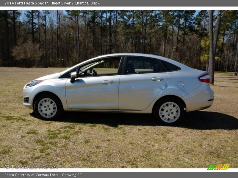 Ingot Silver / Charcoal Black 2014 Ford Fiesta S Sedan