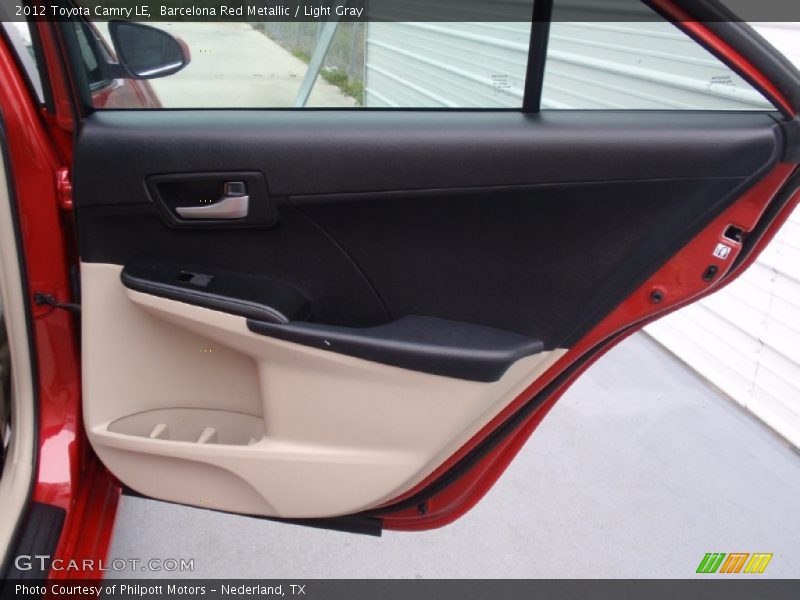 Barcelona Red Metallic / Light Gray 2012 Toyota Camry LE