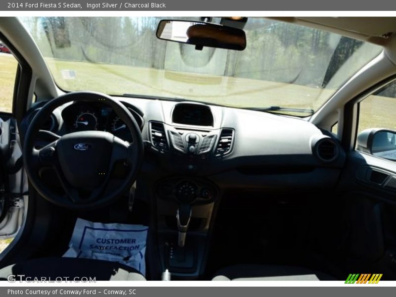 Ingot Silver / Charcoal Black 2014 Ford Fiesta S Sedan