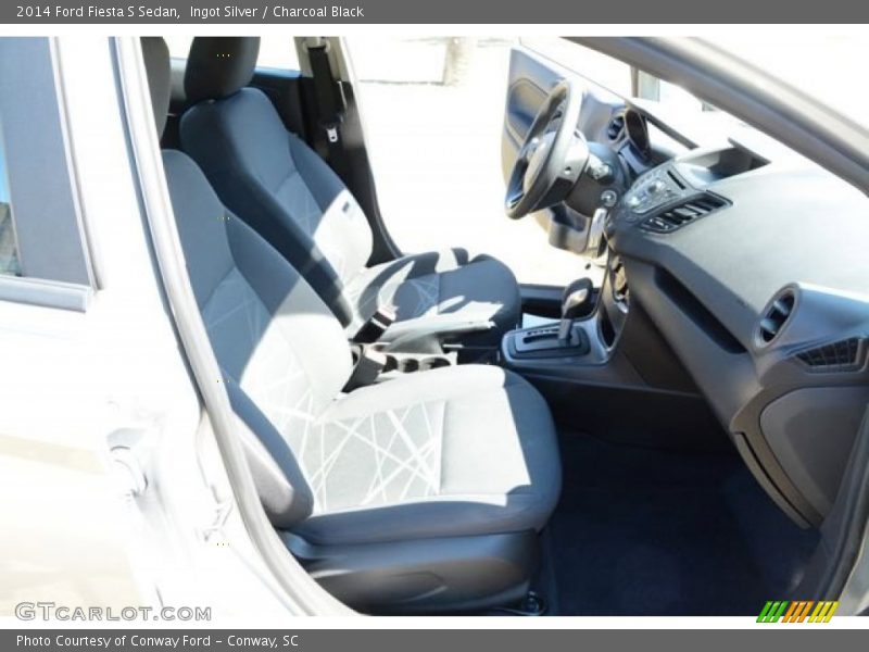 Ingot Silver / Charcoal Black 2014 Ford Fiesta S Sedan