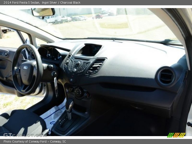 Ingot Silver / Charcoal Black 2014 Ford Fiesta S Sedan
