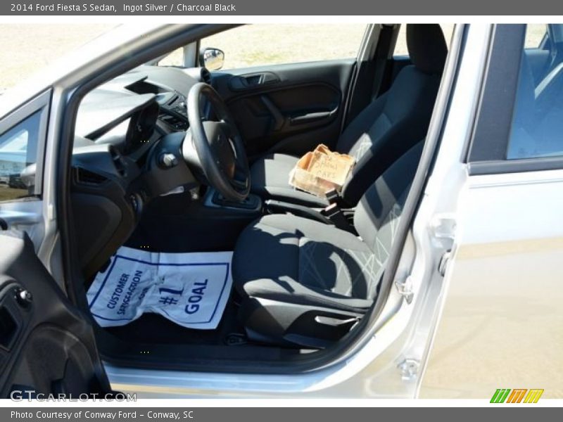 Ingot Silver / Charcoal Black 2014 Ford Fiesta S Sedan