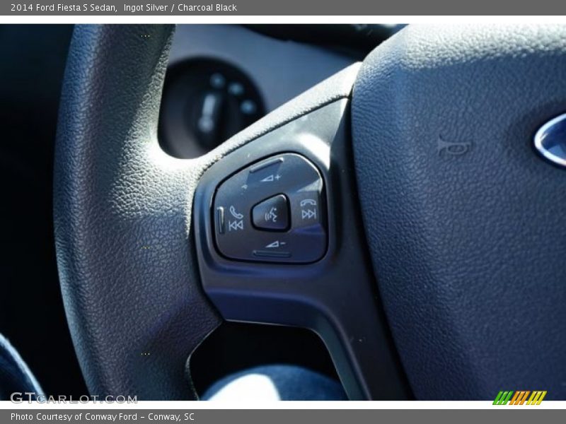 Ingot Silver / Charcoal Black 2014 Ford Fiesta S Sedan