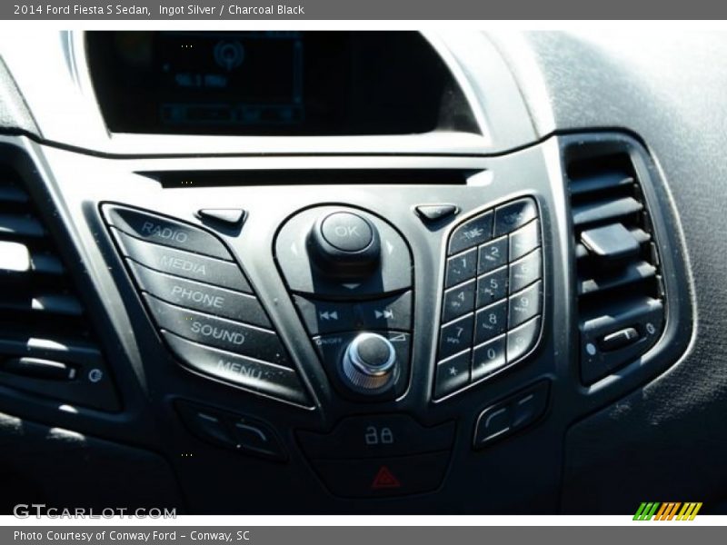 Ingot Silver / Charcoal Black 2014 Ford Fiesta S Sedan
