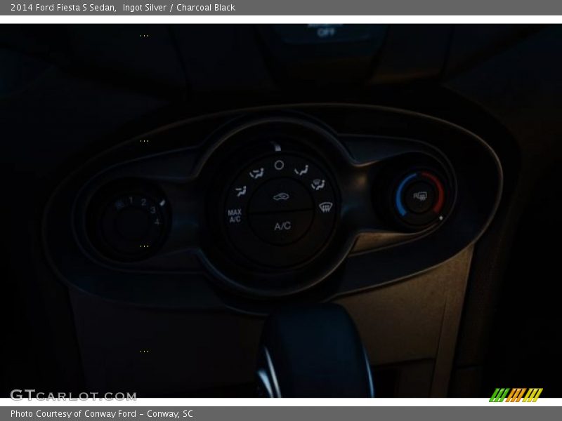Ingot Silver / Charcoal Black 2014 Ford Fiesta S Sedan