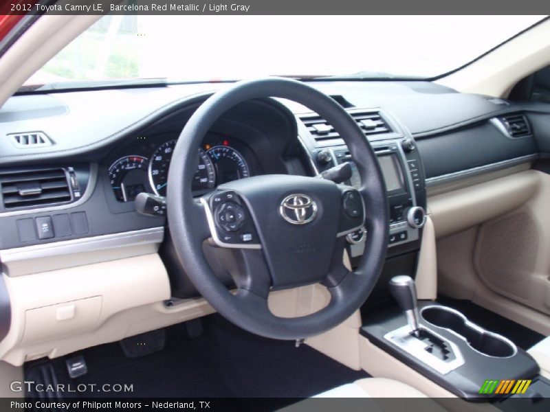 Barcelona Red Metallic / Light Gray 2012 Toyota Camry LE
