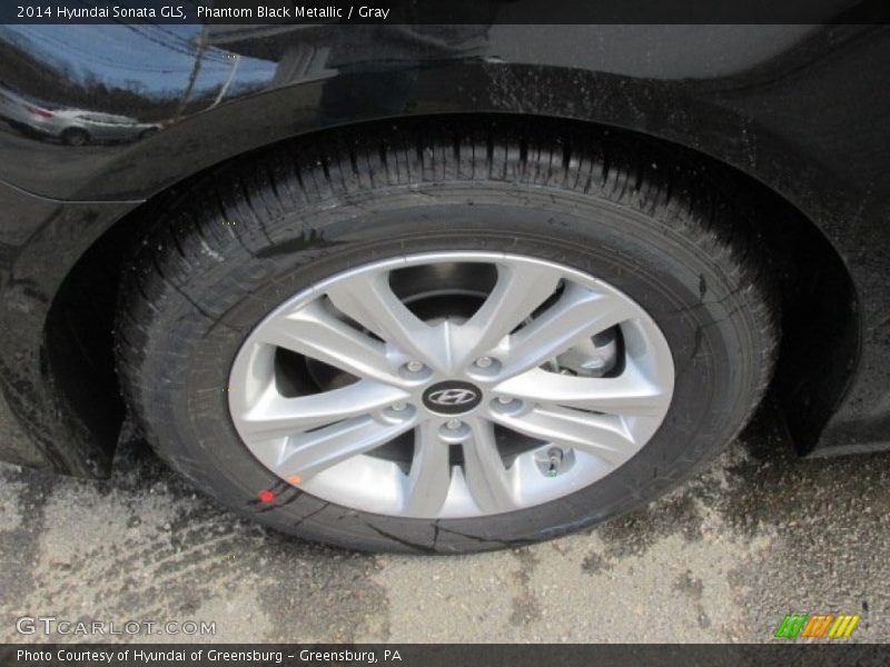 Phantom Black Metallic / Gray 2014 Hyundai Sonata GLS