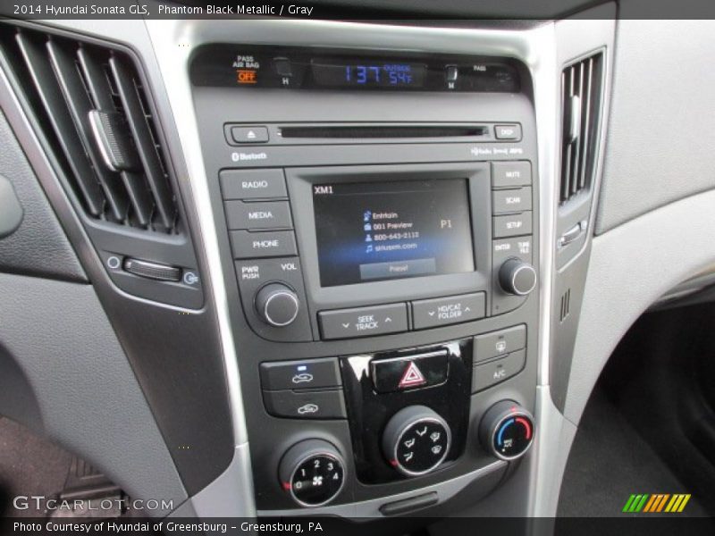 Phantom Black Metallic / Gray 2014 Hyundai Sonata GLS