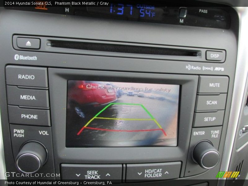 Phantom Black Metallic / Gray 2014 Hyundai Sonata GLS
