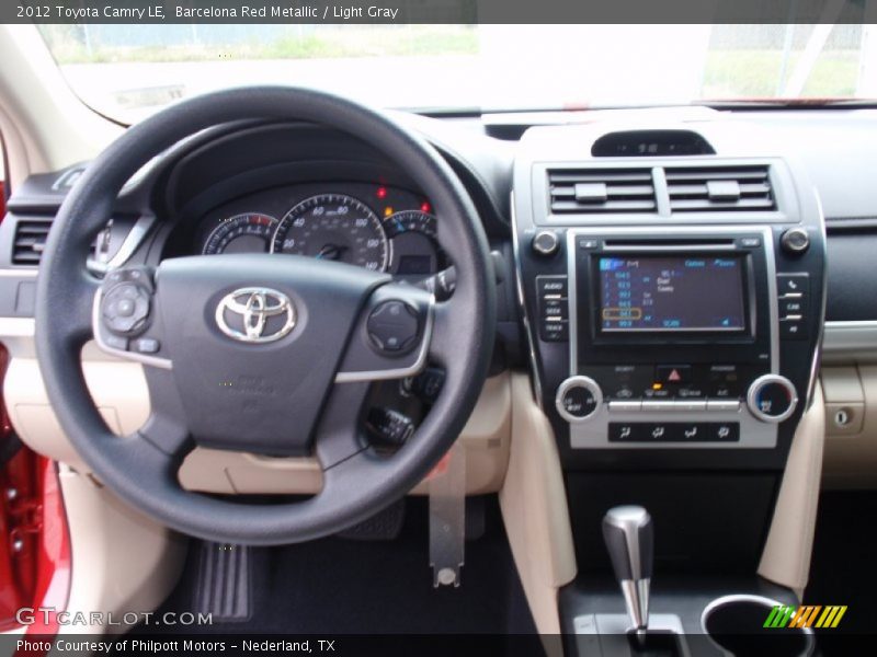 Barcelona Red Metallic / Light Gray 2012 Toyota Camry LE