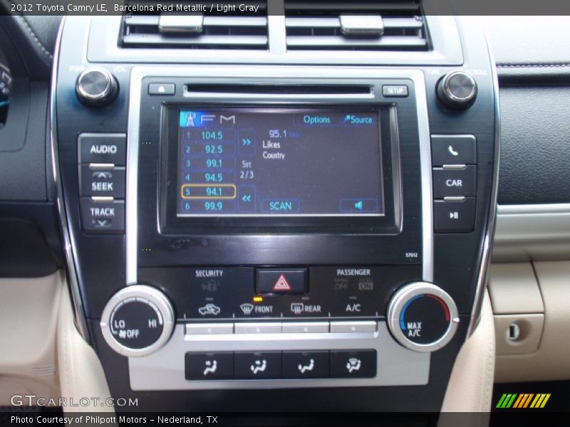 Barcelona Red Metallic / Light Gray 2012 Toyota Camry LE