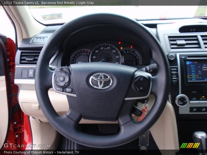 Barcelona Red Metallic / Light Gray 2012 Toyota Camry LE