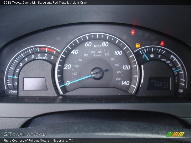 Barcelona Red Metallic / Light Gray 2012 Toyota Camry LE