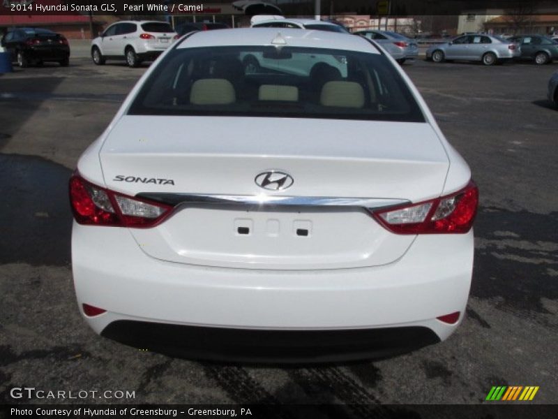 Pearl White / Camel 2014 Hyundai Sonata GLS