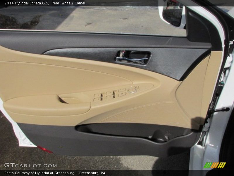 Pearl White / Camel 2014 Hyundai Sonata GLS