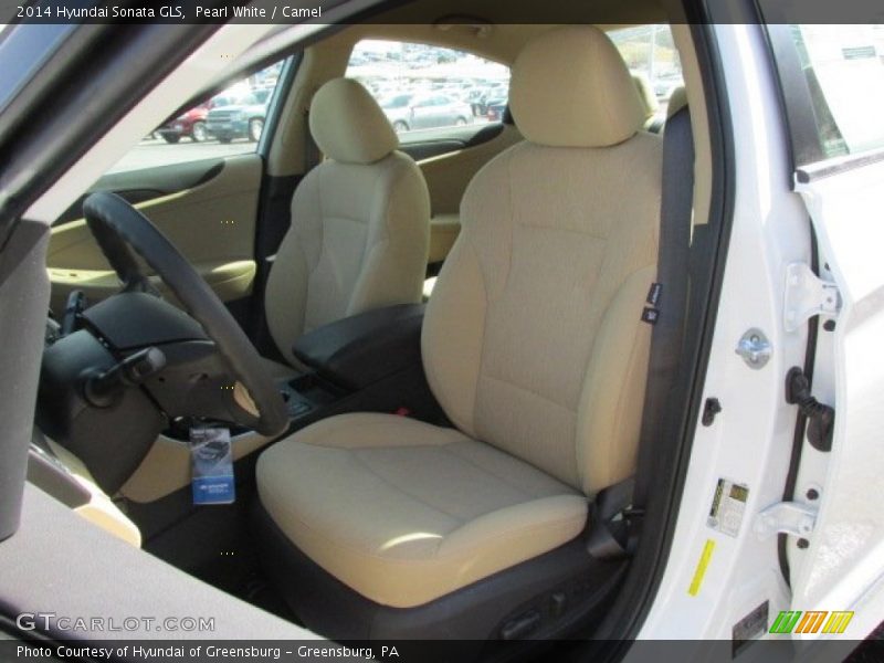 Pearl White / Camel 2014 Hyundai Sonata GLS
