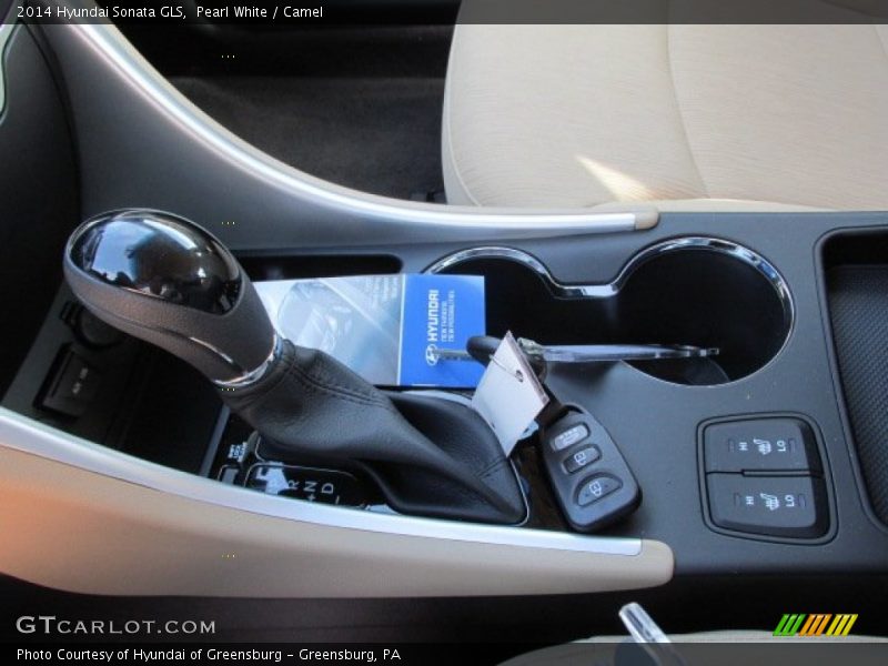 Pearl White / Camel 2014 Hyundai Sonata GLS