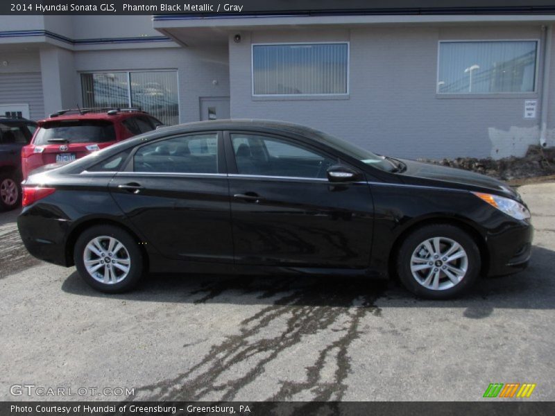 Phantom Black Metallic / Gray 2014 Hyundai Sonata GLS