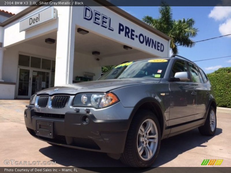 Silver Grey Metallic / Black 2004 BMW X3 3.0i