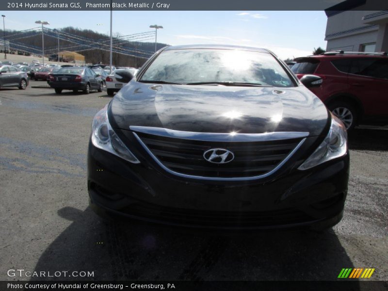 Phantom Black Metallic / Gray 2014 Hyundai Sonata GLS