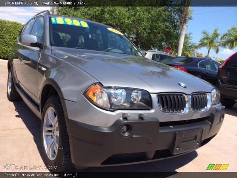 Silver Grey Metallic / Black 2004 BMW X3 3.0i