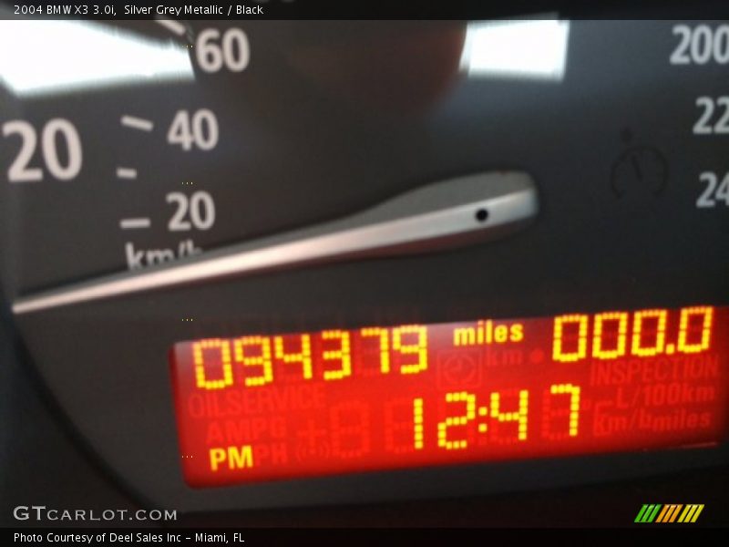 Silver Grey Metallic / Black 2004 BMW X3 3.0i