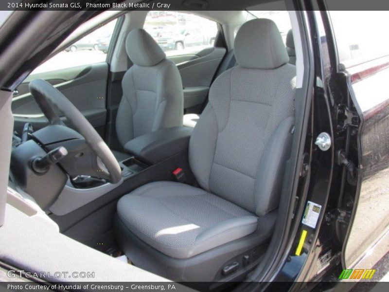 Phantom Black Metallic / Gray 2014 Hyundai Sonata GLS