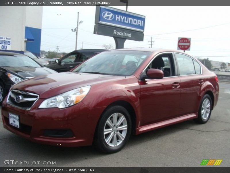 Ruby Red Pearl / Off-Black 2011 Subaru Legacy 2.5i Premium