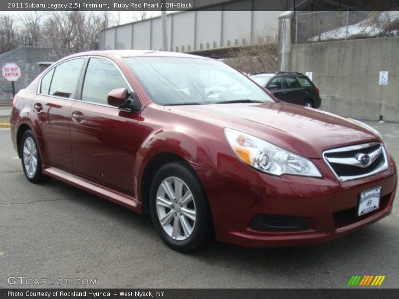 Ruby Red Pearl / Off-Black 2011 Subaru Legacy 2.5i Premium