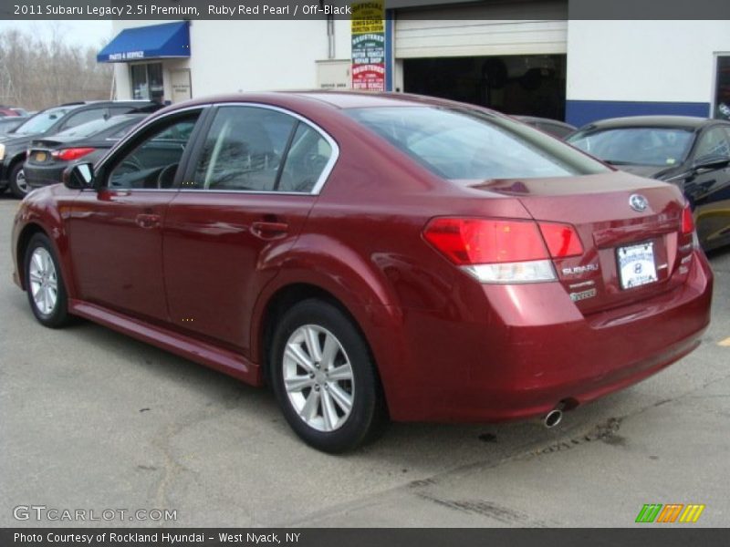 Ruby Red Pearl / Off-Black 2011 Subaru Legacy 2.5i Premium