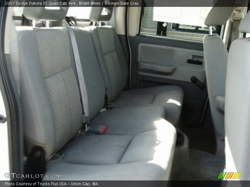 Bright White / Medium Slate Gray 2007 Dodge Dakota ST Quad Cab 4x4