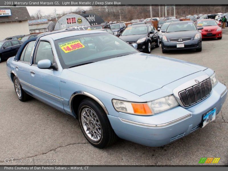 Light Blue Metallic / Deep Slate Blue 2001 Mercury Grand Marquis GS