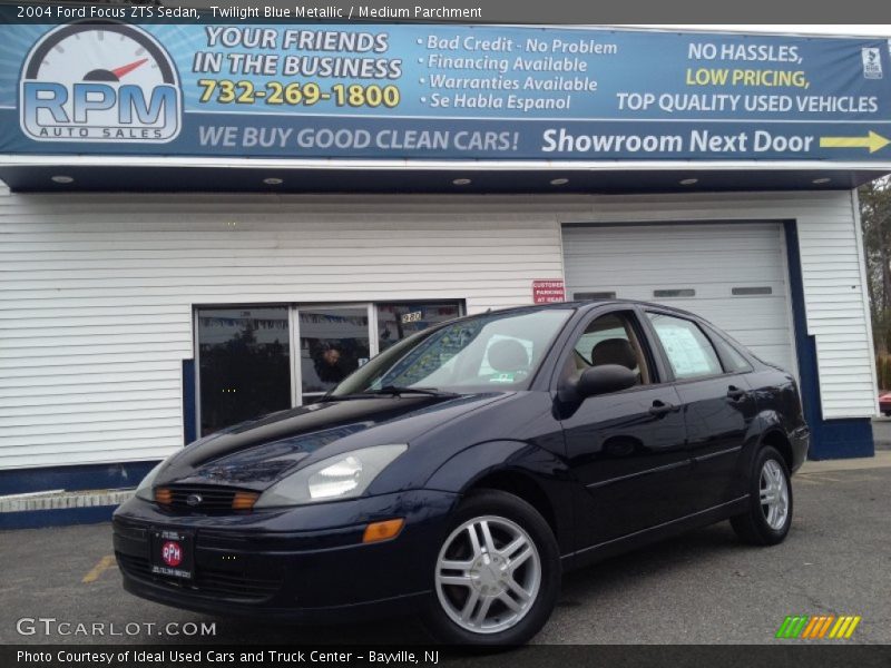 Twilight Blue Metallic / Medium Parchment 2004 Ford Focus ZTS Sedan
