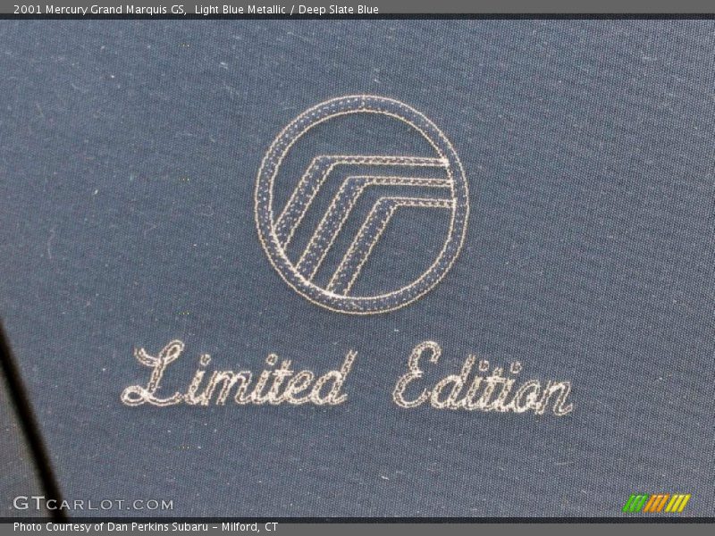 Light Blue Metallic / Deep Slate Blue 2001 Mercury Grand Marquis GS