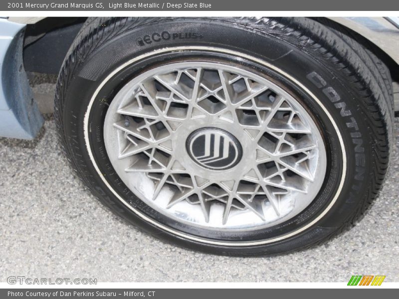 Light Blue Metallic / Deep Slate Blue 2001 Mercury Grand Marquis GS