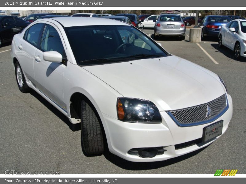 White Pearl / Medium Gray 2011 Mitsubishi Galant FE