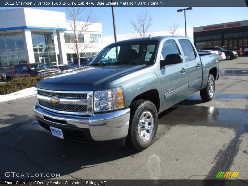 Blue Granite Metallic / Dark Titanium 2012 Chevrolet Silverado 1500 LS Crew Cab 4x4