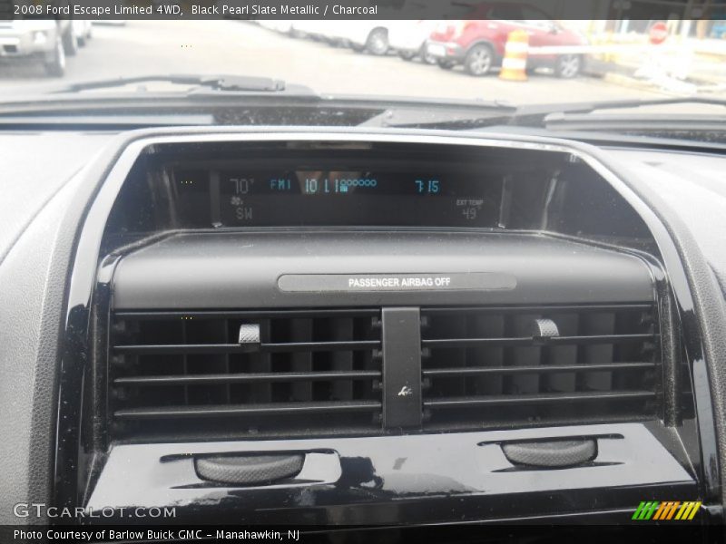 Black Pearl Slate Metallic / Charcoal 2008 Ford Escape Limited 4WD