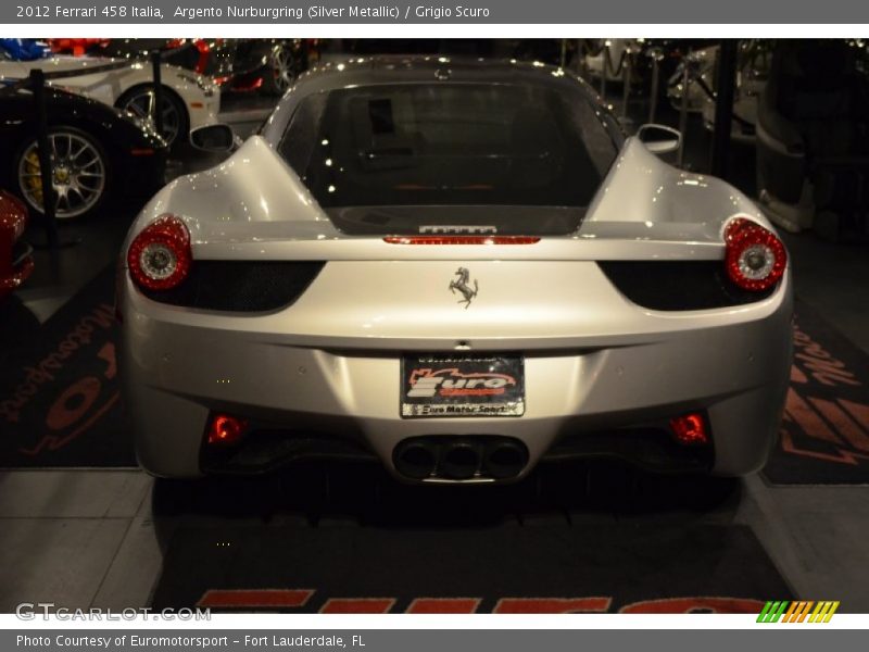 Argento Nurburgring (Silver Metallic) / Grigio Scuro 2012 Ferrari 458 Italia