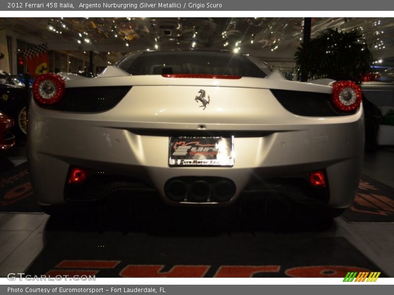 Argento Nurburgring (Silver Metallic) / Grigio Scuro 2012 Ferrari 458 Italia