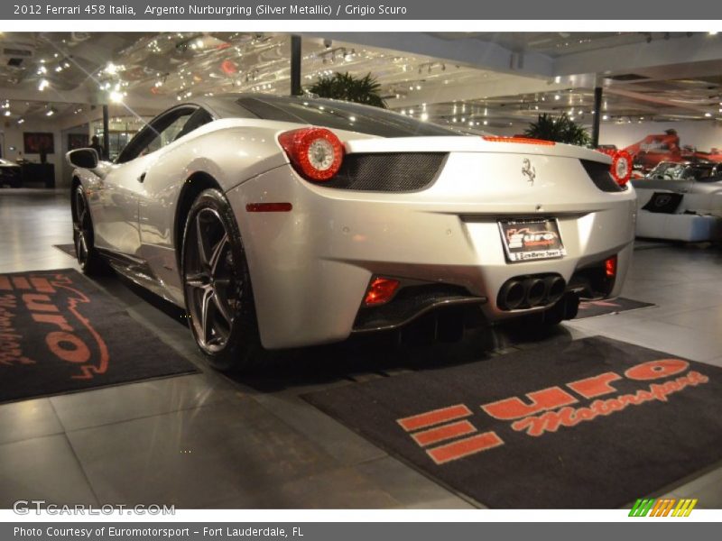 Argento Nurburgring (Silver Metallic) / Grigio Scuro 2012 Ferrari 458 Italia